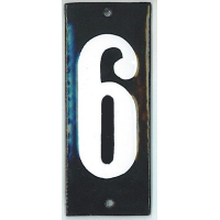 Huisnummer enkel blauw 4x10